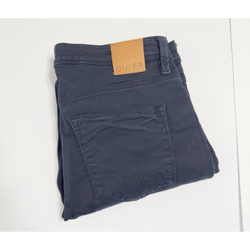 DU/ER Mens N2X Slim Fit No Sweat Performance Denim Jeans Navy Blue 33x31 Stretch